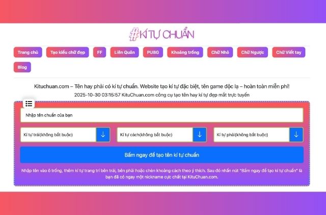 công cụ tạo kí tự