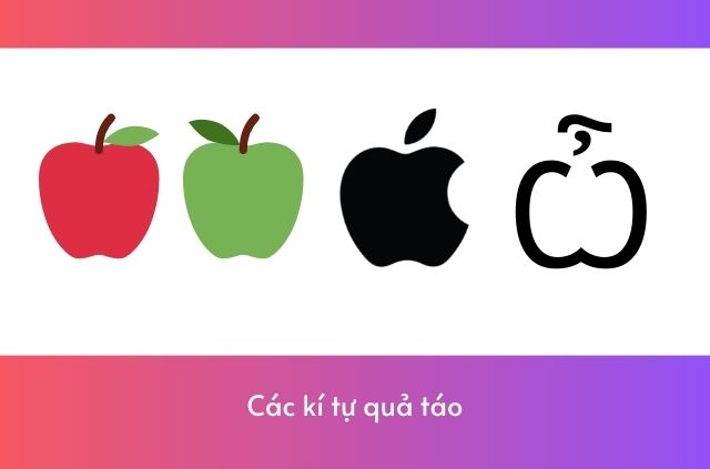 kí tự đặc biệt hình quả táo