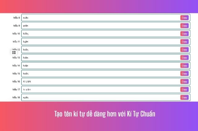 công cụ tạo tên kí tự gạch ngang