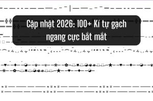 dấu gạch ngang kí tự