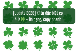 kí tự cây cỏ 4 lá