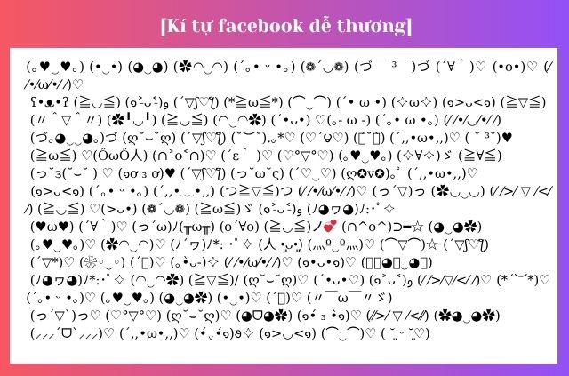 kí tự dễ thương