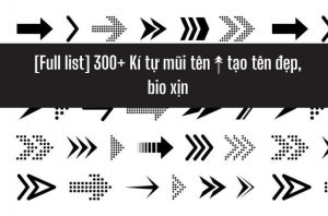 kí tự mũi tên ngang