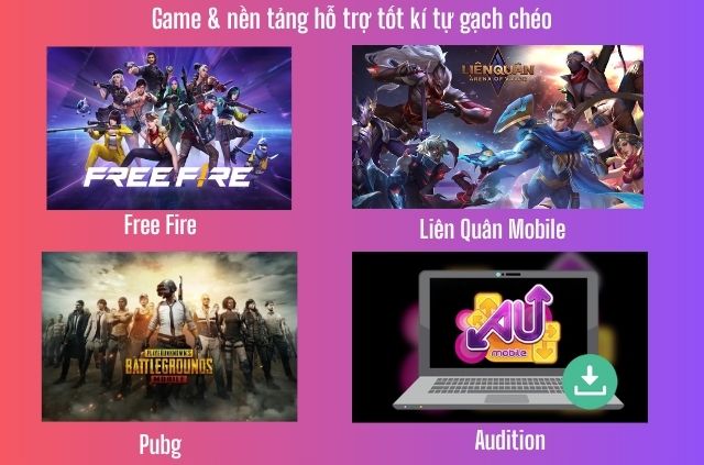 nền tảng kí tự dấu gạch chéo