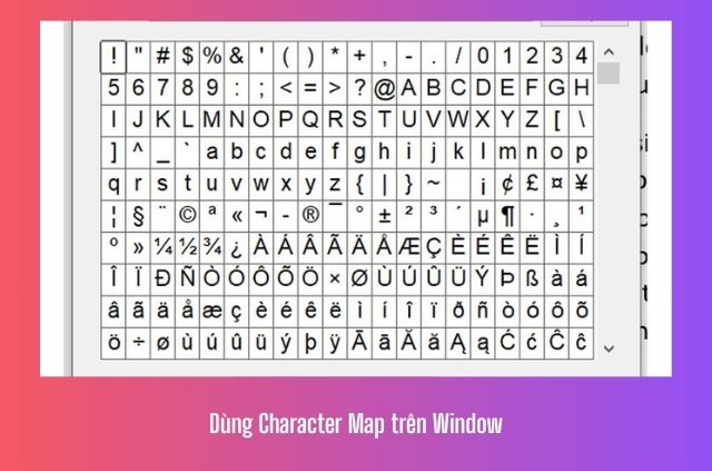 tạo kí tự cho instagram