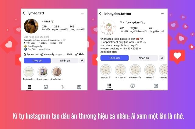 tên instagram kí tự