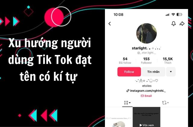 xu hướng tên kí tự tik tok