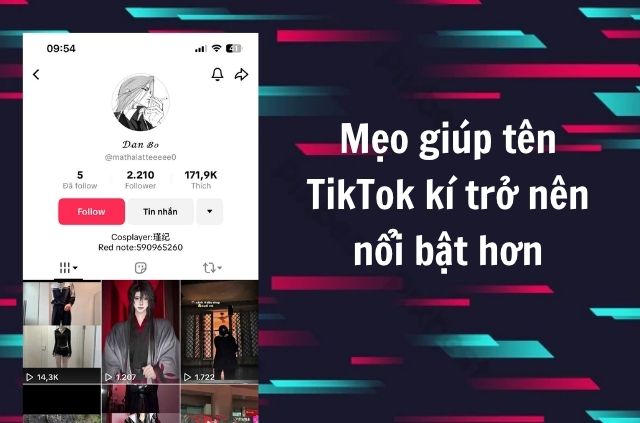 mẹo đặt tên kí tự tik tok