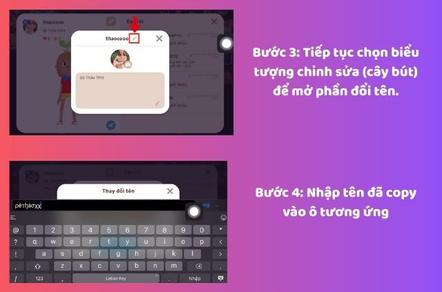 bước 3 đặt tên kí tự game play together