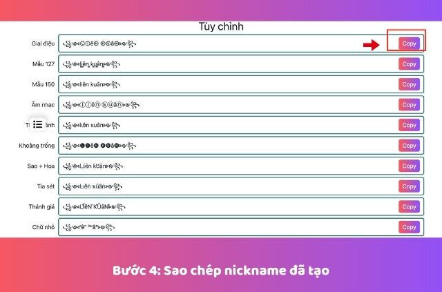 bước 4 đổi tên kí tự đặc biệt game liên quân