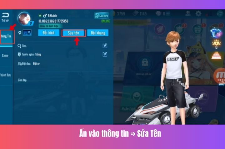 cách tạo tên kí tự cho zingspeed 2