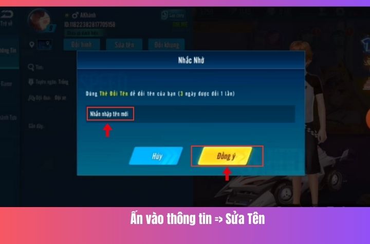 cách tạo tên kí tự cho zingspeed 3