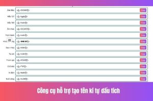 công cụ hỗ trợ đặt tên kí tự dấu tích