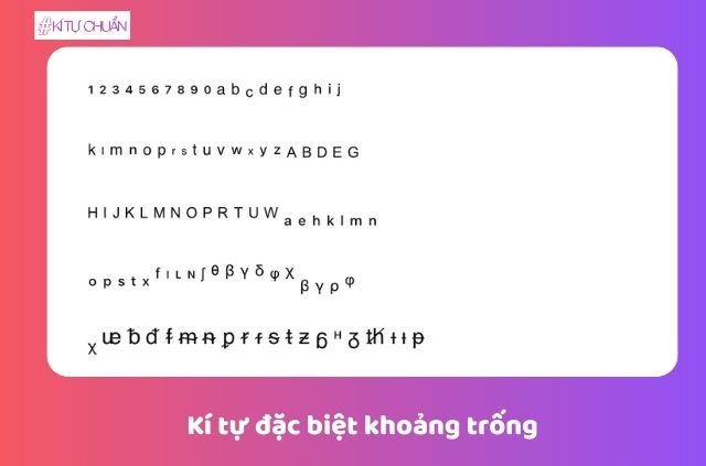 kí tự chữ nhỏ đặc biệt
