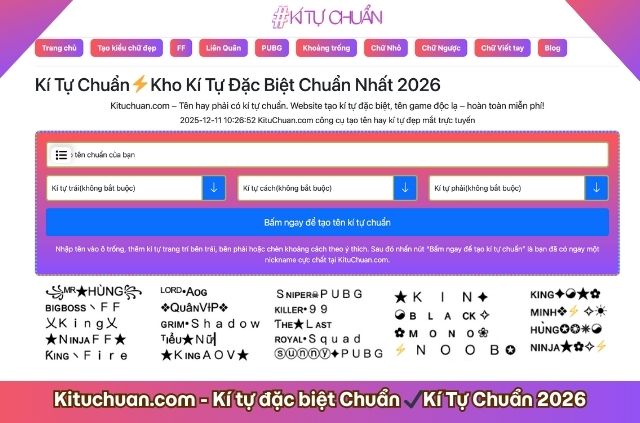 kí tự chuẩn com