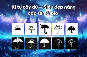 kí tự hình dáng cây dù