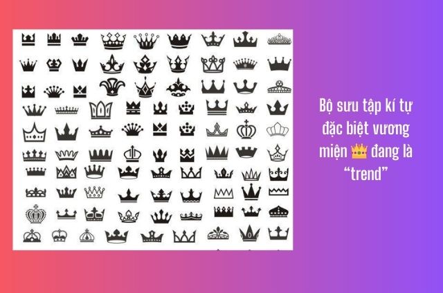 kí tự hình vương miện