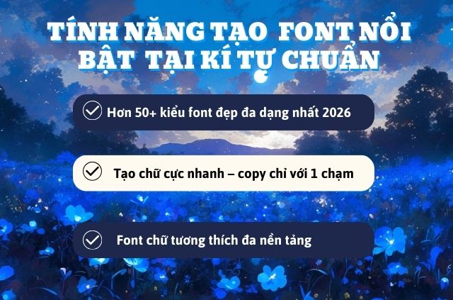 tính năng công cụ tạo kiểu chữ đẹp